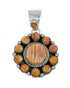 Native American Oyster Shell Sterling Silver Navajo Bead Necklace Set JX130645